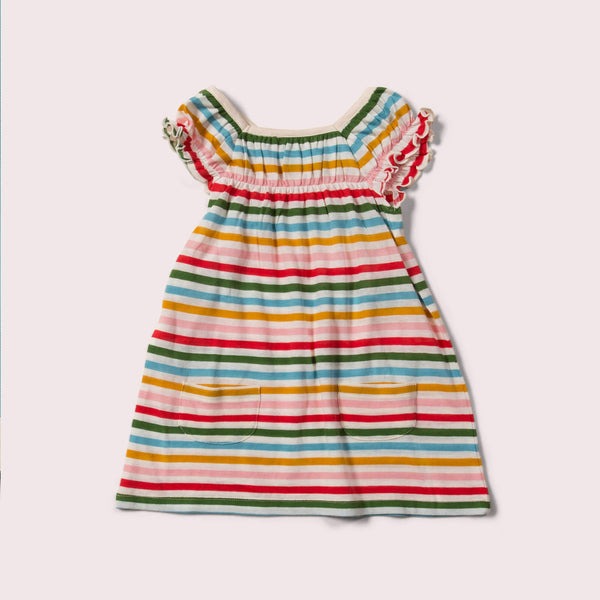 Pocket Playdays Dress - Rainbow Stripped