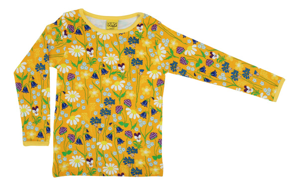 Long Sleeve Top - Midsummer Flowers - Yellow