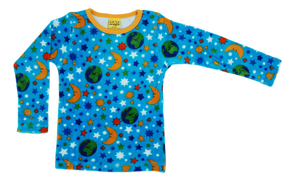 Velour Long Sleeve Top - Mother Earth - Blue Atoll
