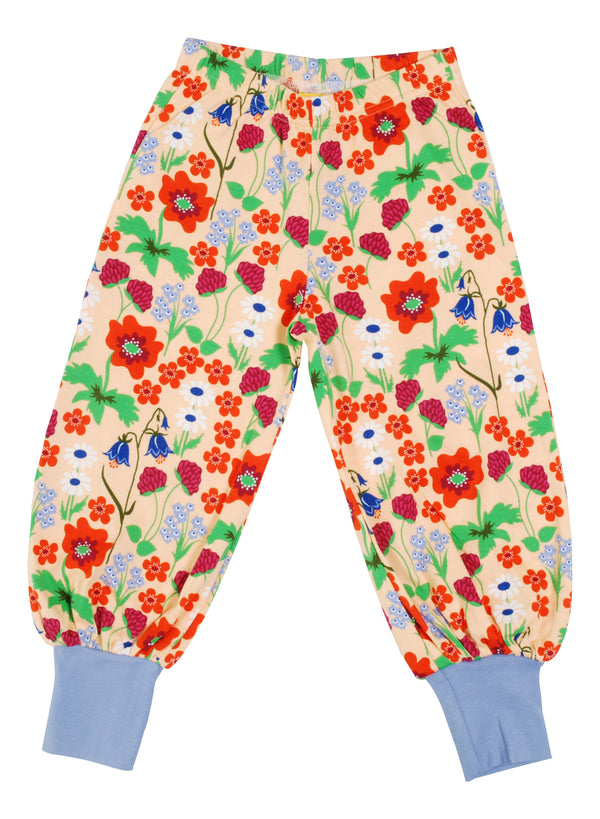 Baggy Pants - Summer Flowers - Bleached Apricot