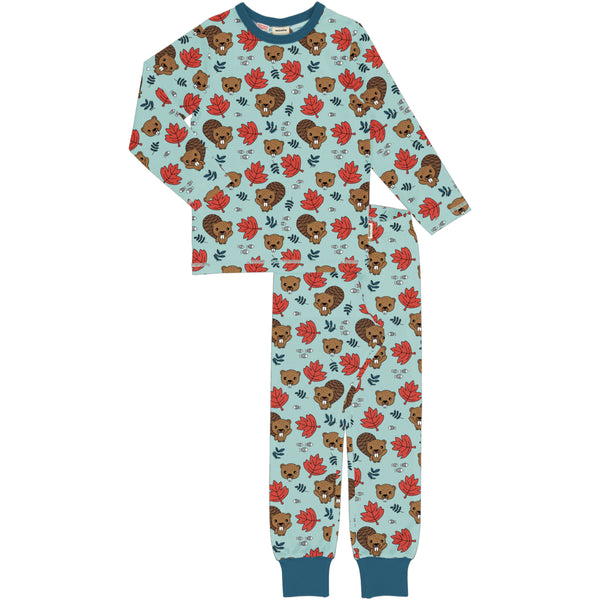 Long Sleeve Pyjama Set - Beaver Friends