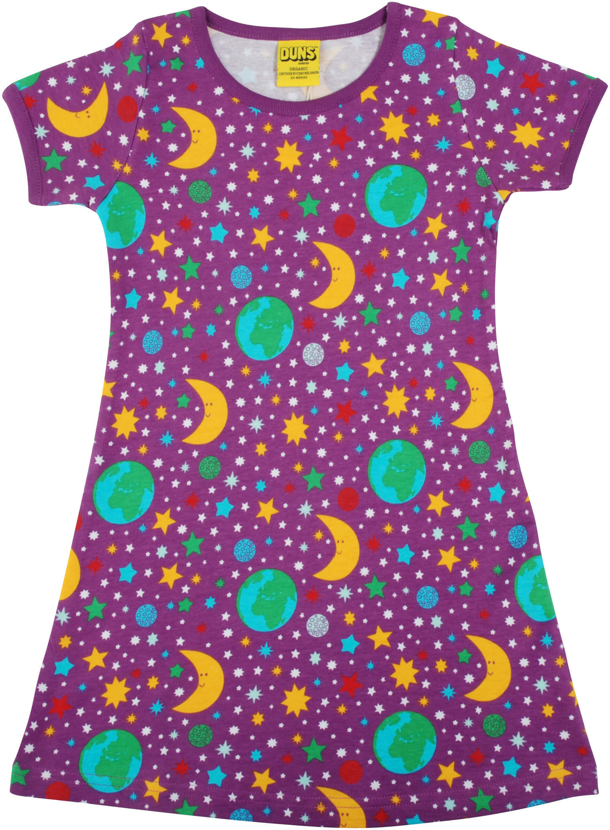 Short Sleeve Dress - Mother Earth - Bright Violet