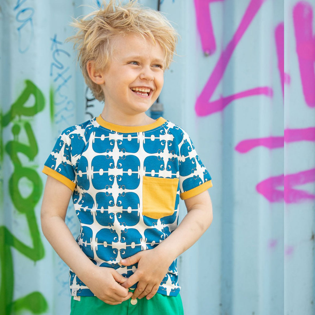 Simon T-Shirt - Snorkel blue Wanna Be An Animal